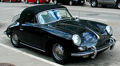 Shiny black Porsche